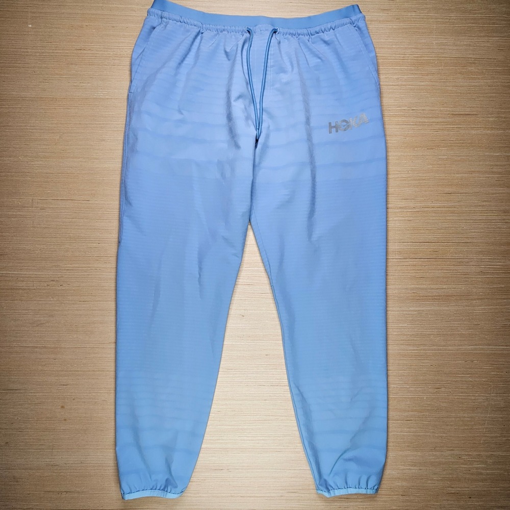 Hoka One One Pale Blue Joggers with Drawstring - Picture 3 of 13